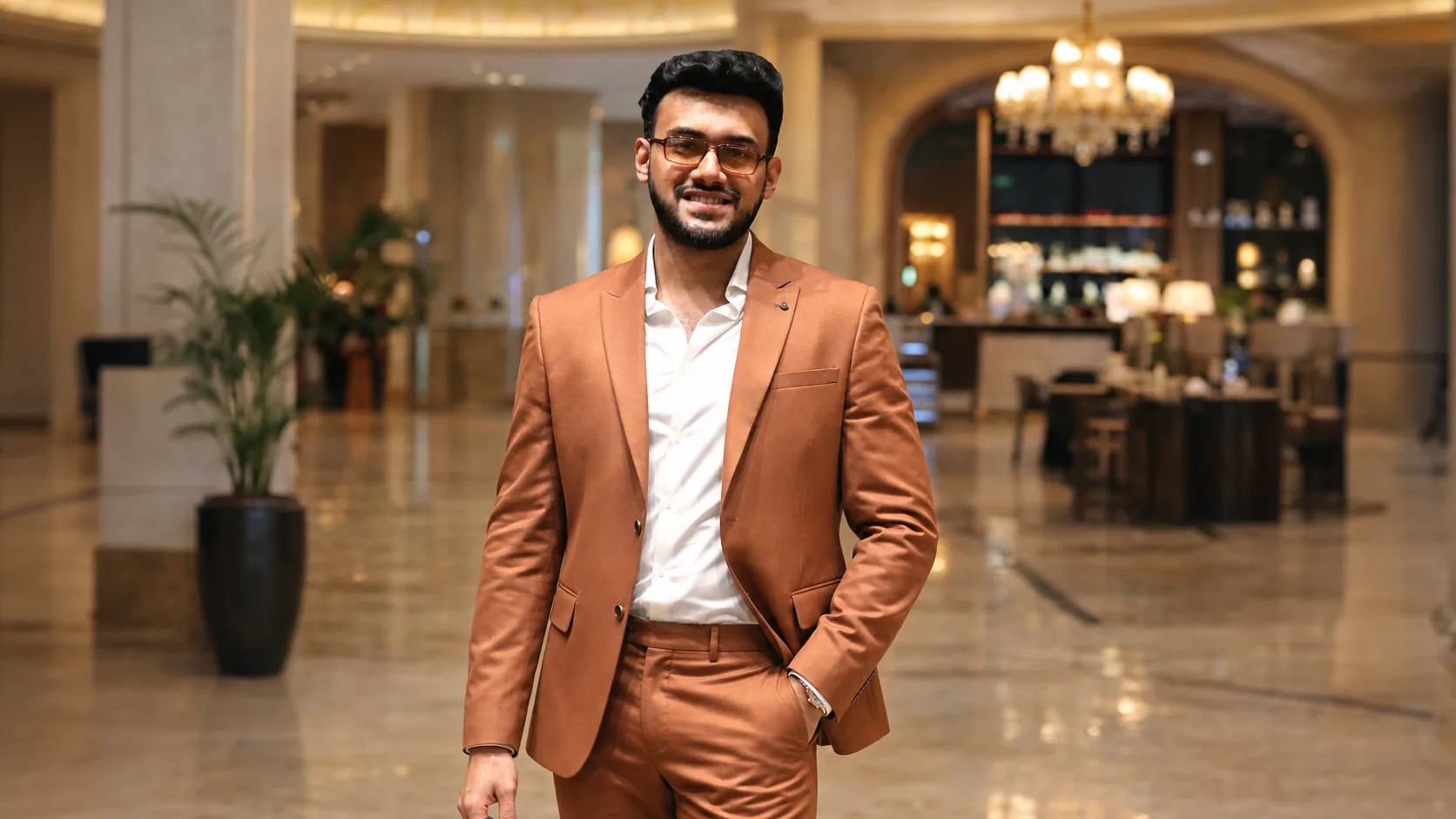 Dr. Danish Salim in an orange suit