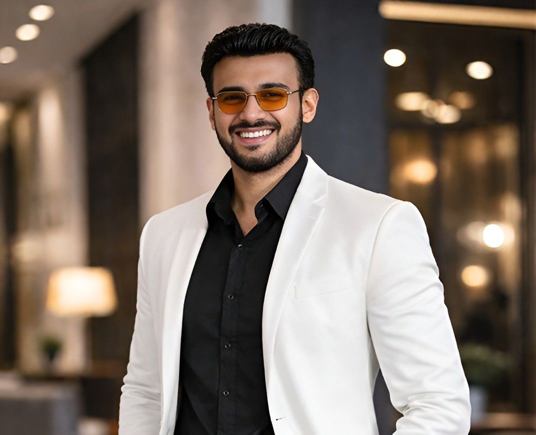 Dr. Danish Salim in a white blazer